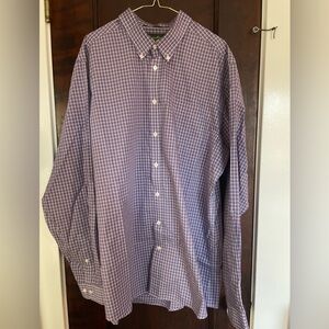 Men’s Eddie Bauer Wrinkle Resistant Relaxed Fit Button Down Plaid Shirt, TallXL